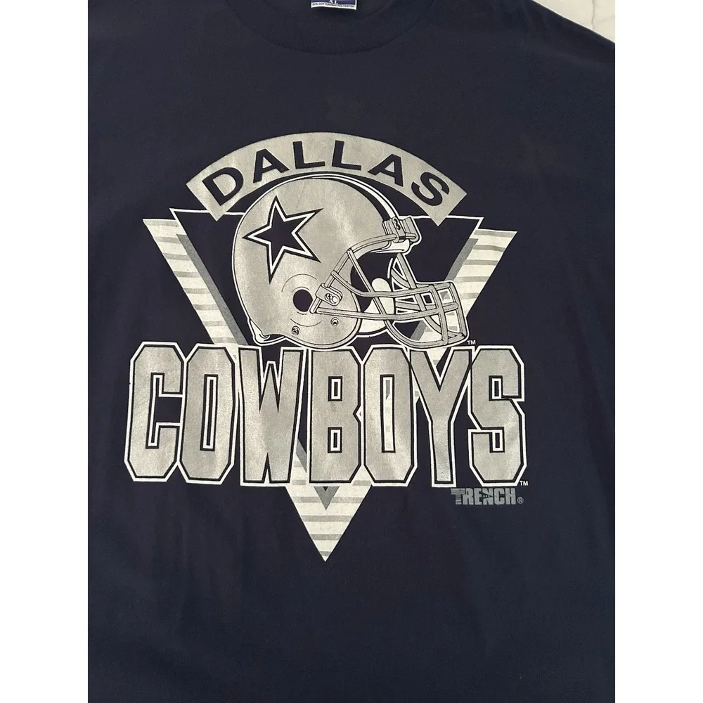 Vintage Dallas Cowboys 90's Trench Ultra T-shirt Made In USA Size XL NFL Rare